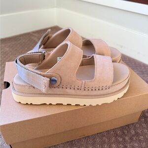 UGG Women's Tan Suede Platform Sandals